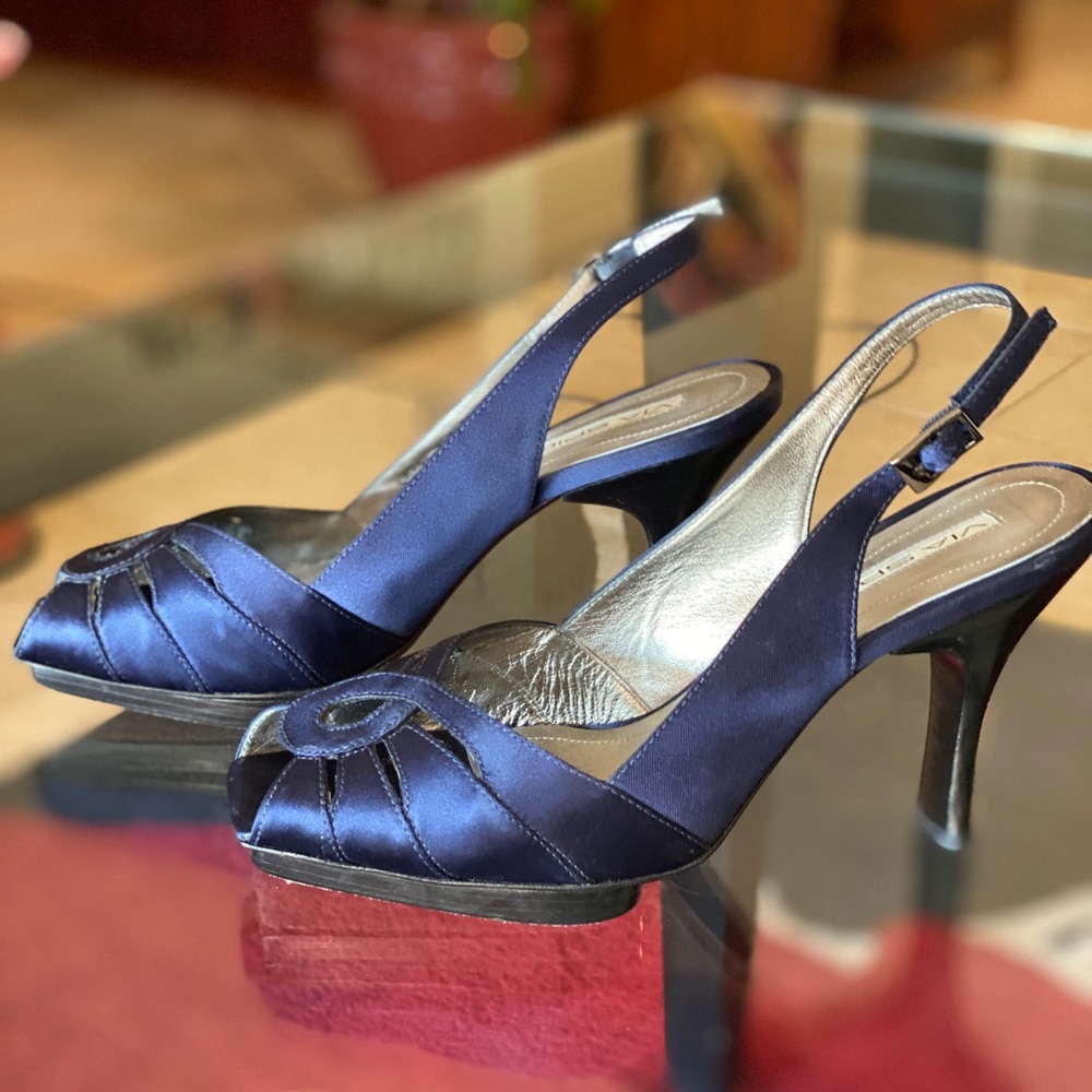 VIA SPIGA Navy Dress Shoes 8